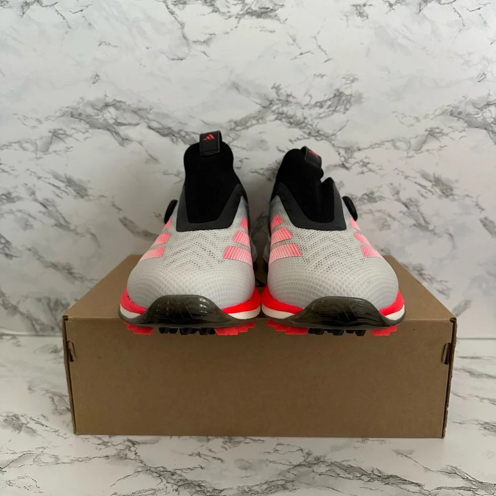 Adidas Adizero ZG BOA Spikeless Golf Shoes Athletic White Lucid Red Men Size 10